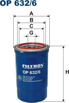 Filtron OP632/6 - Öljynsuodatin inparts.fi