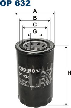 Filtron OP632 - Öljynsuodatin inparts.fi