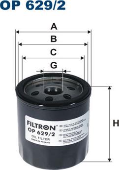 Filtron OP629/2 - Öljynsuodatin inparts.fi