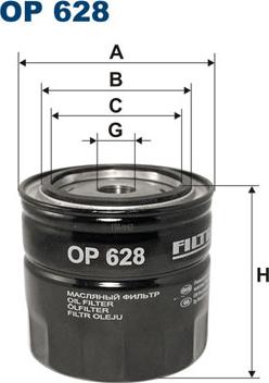 Filtron OP628 - Öljynsuodatin inparts.fi