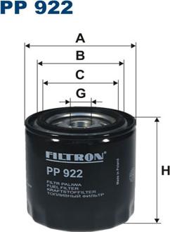 Filtron PP922 - Polttoainesuodatin inparts.fi