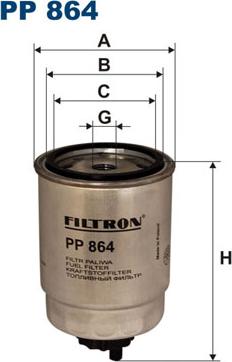 Filtron PP864 - Polttoainesuodatin inparts.fi