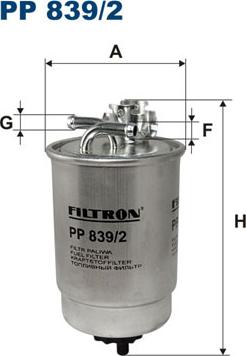 Filtron PP839/2 - Polttoainesuodatin inparts.fi