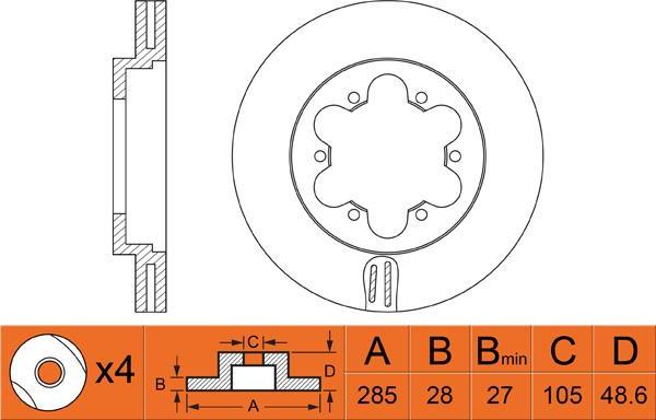 Metelli 23-1630 - Jarrulevy inparts.fi