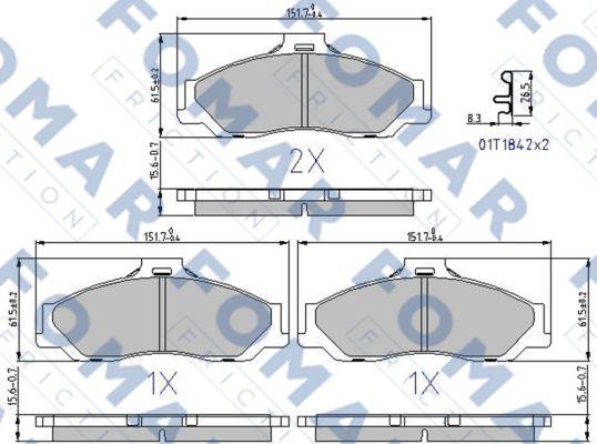 FOMAR Friction FO 994281 - Jarrupala, levyjarru inparts.fi