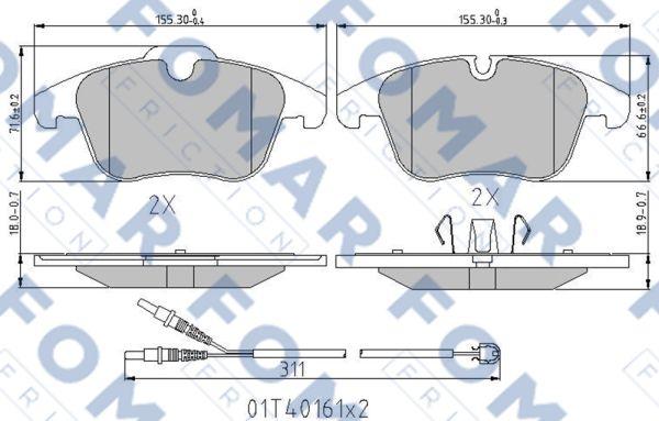 FOMAR Friction FO 996081 - Jarrupala, levyjarru inparts.fi