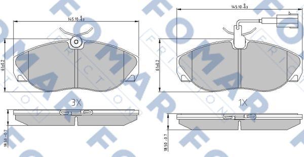 FOMAR Friction FO 909581 - Jarrupala, levyjarru inparts.fi