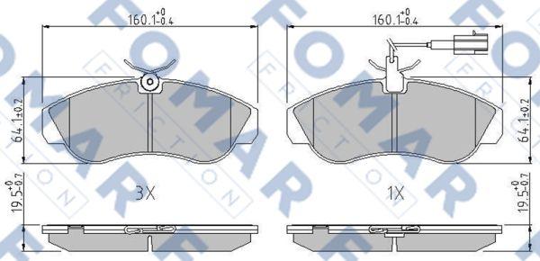 FOMAR Friction FO 909681 - Jarrupala, levyjarru inparts.fi