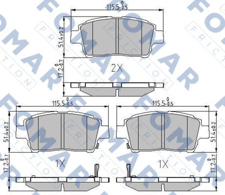 FOMAR Friction FO 909381 - Jarrupala, levyjarru inparts.fi