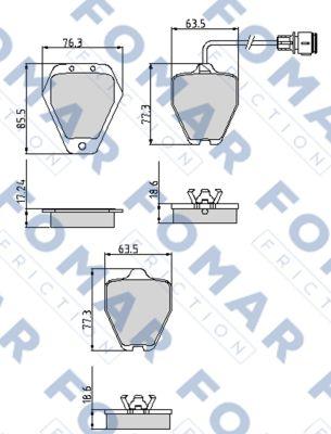 FOMAR Friction FO 900481 - Jarrupala, levyjarru inparts.fi