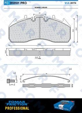 FOMAR Friction FO 918181 - Jarrupala, levyjarru inparts.fi