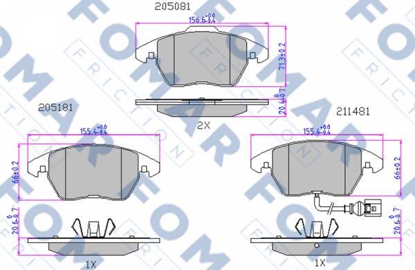 FOMAR Friction FO 912981 - Jarrupala, levyjarru inparts.fi