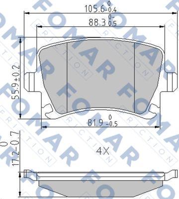 FOMAR Friction FO 912381 - Jarrupala, levyjarru inparts.fi