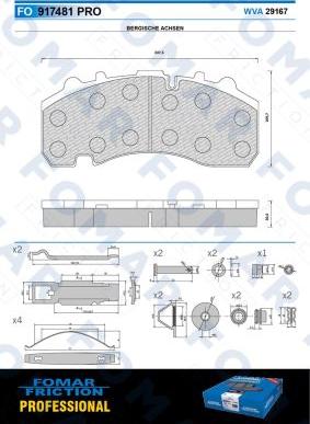 FOMAR Friction FO 917481 - Jarrupala, levyjarru inparts.fi