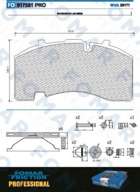 FOMAR Friction FO 917581 - Jarrupala, levyjarru inparts.fi