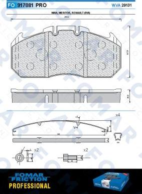 FOMAR Friction FO 917081 - Jarrupala, levyjarru inparts.fi