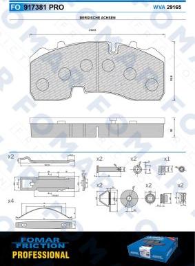 FOMAR Friction FO 917381 - Jarrupala, levyjarru inparts.fi