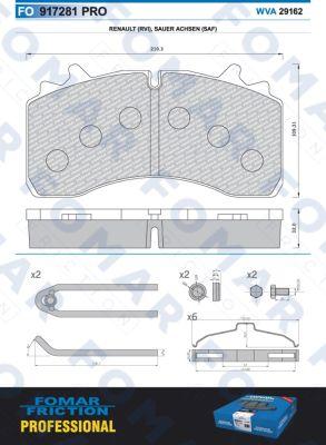 FOMAR Friction FO 917281 - Jarrupala, levyjarru inparts.fi