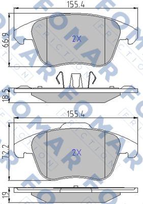 FOMAR Friction FO 930481 - Jarrupala, levyjarru inparts.fi