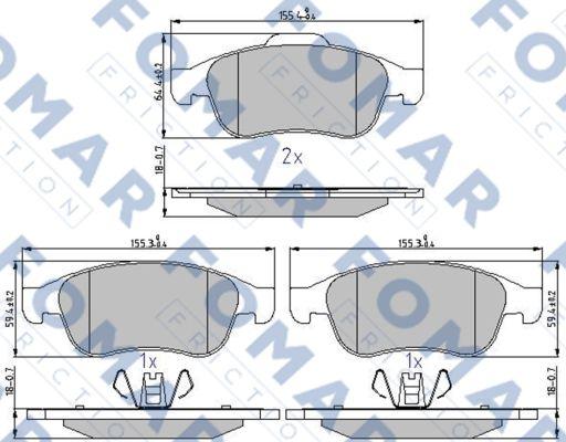 FOMAR Friction FO 931481 - Jarrupala, levyjarru inparts.fi