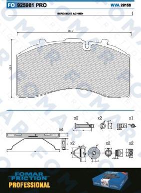 FOMAR Friction FO 925981 - Jarrupala, levyjarru inparts.fi