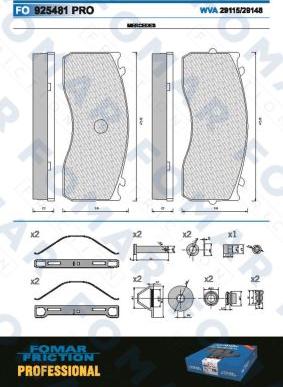 FOMAR Friction FO 925481 - Jarrupala, levyjarru inparts.fi