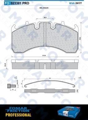 FOMAR Friction FO 923381 - Jarrupala, levyjarru inparts.fi