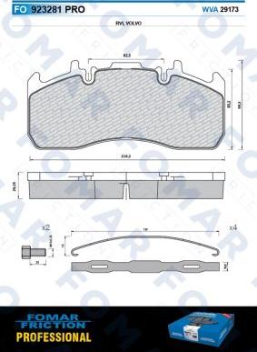 FOMAR Friction FO 923281 - Jarrupala, levyjarru inparts.fi