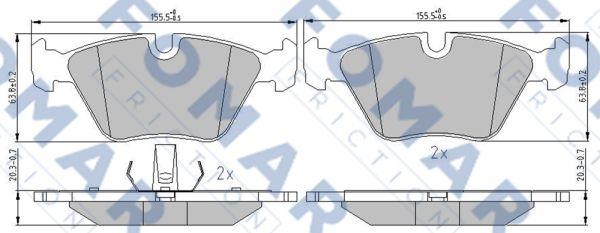 FOMAR Friction FO 927381 - Jarrupala, levyjarru inparts.fi