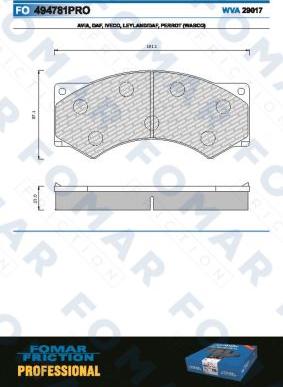 FOMAR Friction FO 494781 - Jarrupala, levyjarru inparts.fi