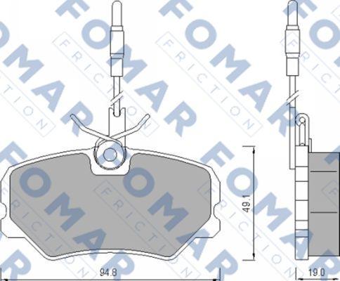 FOMAR Friction FO 443981 - Jarrupala, levyjarru inparts.fi