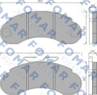 FOMAR Friction FO 458581 - Jarrupala, levyjarru inparts.fi