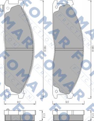 FOMAR Friction FO 460781 - Jarrupala, levyjarru inparts.fi