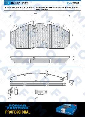 FOMAR Friction FO 468881 - Jarrupala, levyjarru inparts.fi