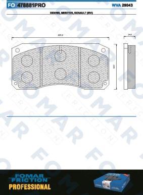 FOMAR Friction FO 478881 - Jarrupala, levyjarru inparts.fi