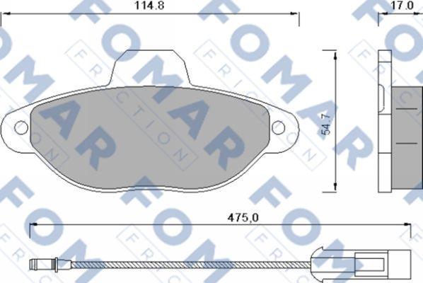 FOMAR Friction FO 582881 - Jarrupala, levyjarru inparts.fi