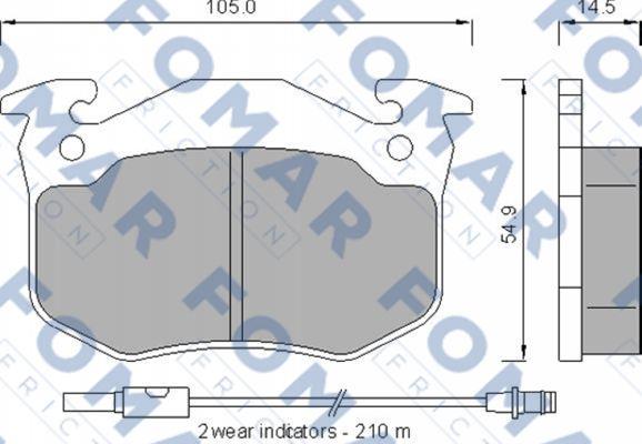 FOMAR Friction FO 528281 - Jarrupala, levyjarru inparts.fi