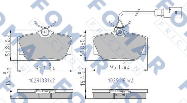 FOMAR Friction FO 691181 - Jarrupala, levyjarru inparts.fi