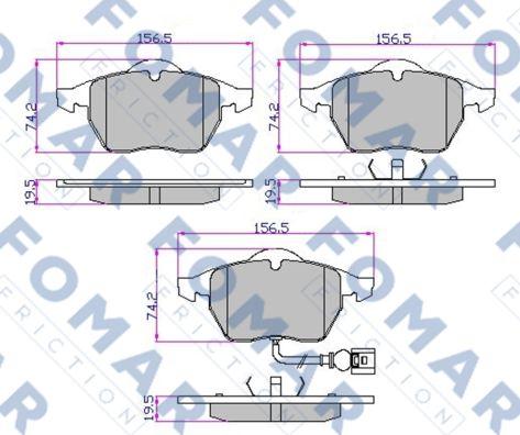 FOMAR Friction FO 692581 - Jarrupala, levyjarru inparts.fi