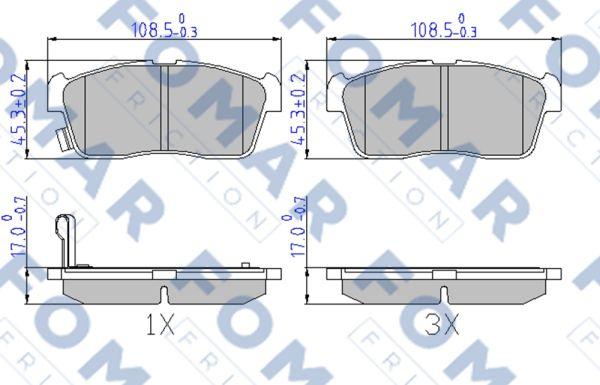 FOMAR Friction FO 603681 - Jarrupala, levyjarru inparts.fi