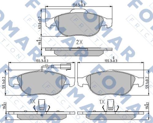 FOMAR Friction FO 688681 - Jarrupala, levyjarru inparts.fi