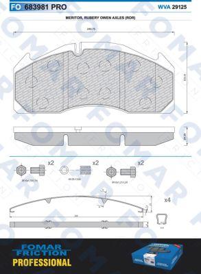 FOMAR Friction FO 683981 - Jarrupala, levyjarru inparts.fi