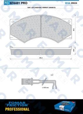 FOMAR Friction FO 674481 - Jarrupala, levyjarru inparts.fi