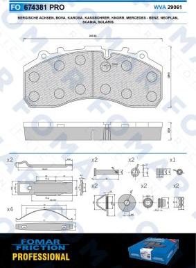 FOMAR Friction FO 674381 - Jarrupala, levyjarru inparts.fi