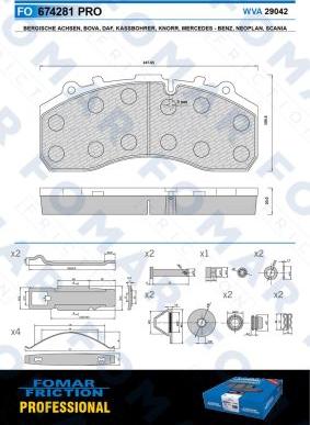 FOMAR Friction FO 674281 - Jarrupala, levyjarru inparts.fi