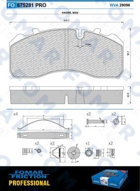 FOMAR Friction FO 675281 - Jarrupala, levyjarru inparts.fi