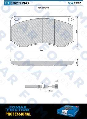 FOMAR Friction FO 676281 - Jarrupala, levyjarru inparts.fi