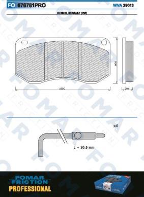 FOMAR Friction FO 676781 - Jarrupala, levyjarru inparts.fi