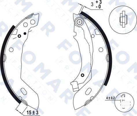 FOMAR Friction FO 0415 - Jarrukenkäsarja inparts.fi