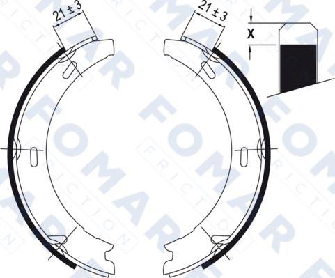 FOMAR Friction FO 0416 - Jarrukenkäsarja inparts.fi